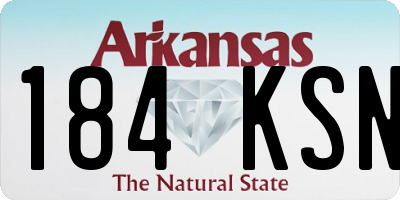 AR license plate 184KSN