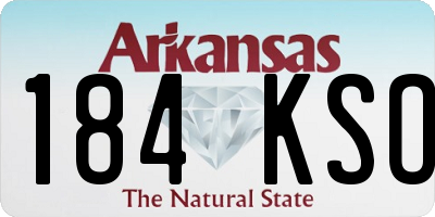 AR license plate 184KSO