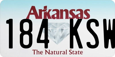 AR license plate 184KSW