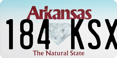 AR license plate 184KSX