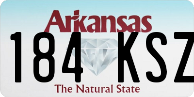 AR license plate 184KSZ