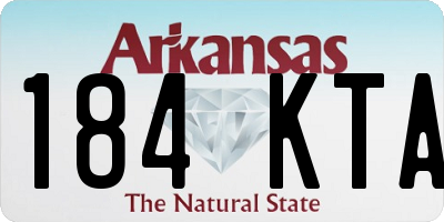 AR license plate 184KTA