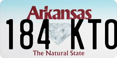 AR license plate 184KTO