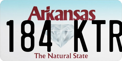 AR license plate 184KTR