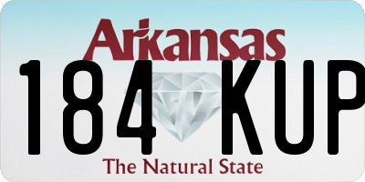 AR license plate 184KUP