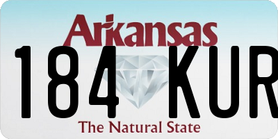 AR license plate 184KUR
