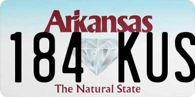 AR license plate 184KUS