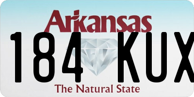 AR license plate 184KUX