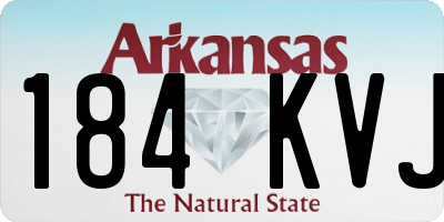 AR license plate 184KVJ