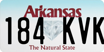 AR license plate 184KVK