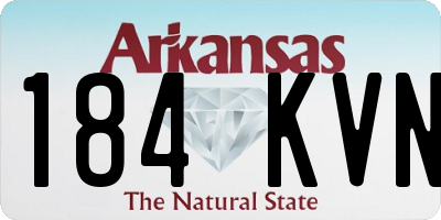 AR license plate 184KVN