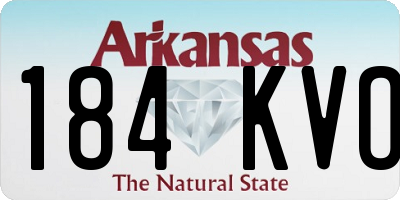 AR license plate 184KVO