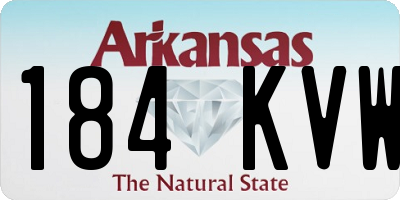 AR license plate 184KVW