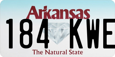 AR license plate 184KWE