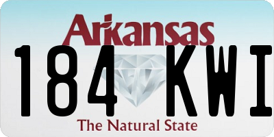 AR license plate 184KWI
