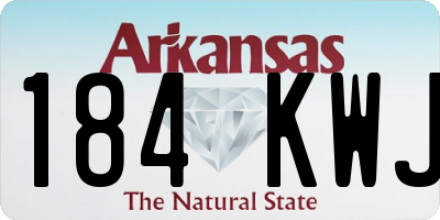 AR license plate 184KWJ