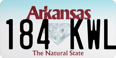 AR license plate 184KWL