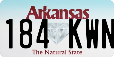 AR license plate 184KWN