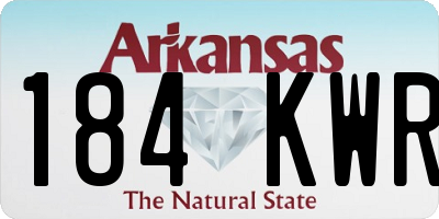 AR license plate 184KWR