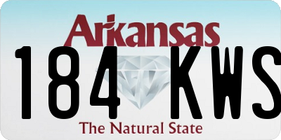 AR license plate 184KWS