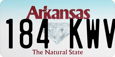 AR license plate 184KWV