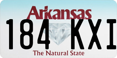 AR license plate 184KXI