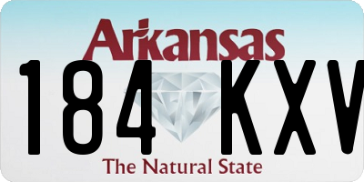 AR license plate 184KXV