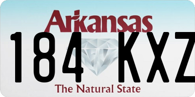 AR license plate 184KXZ