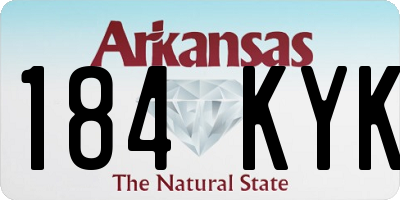AR license plate 184KYK