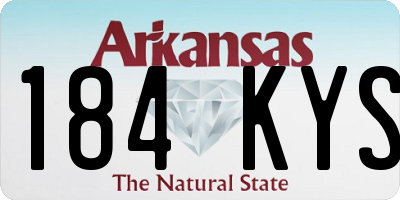 AR license plate 184KYS