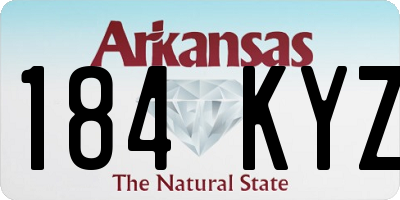 AR license plate 184KYZ
