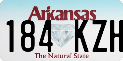 AR license plate 184KZH