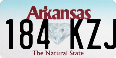 AR license plate 184KZJ