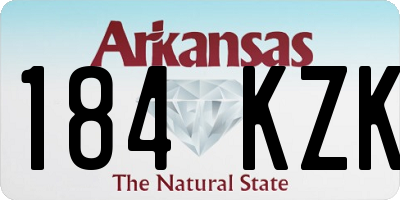 AR license plate 184KZK