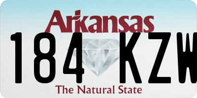 AR license plate 184KZW