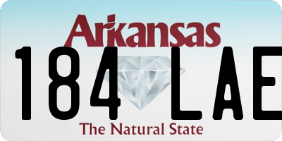 AR license plate 184LAE