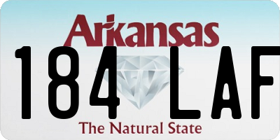AR license plate 184LAF