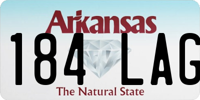 AR license plate 184LAG
