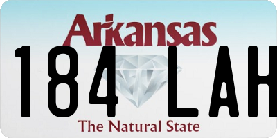 AR license plate 184LAH