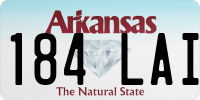 AR license plate 184LAI