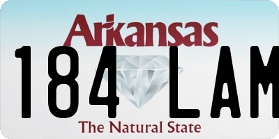 AR license plate 184LAM
