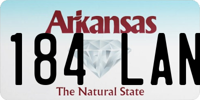 AR license plate 184LAN