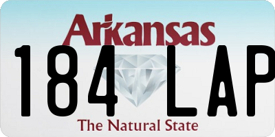 AR license plate 184LAP
