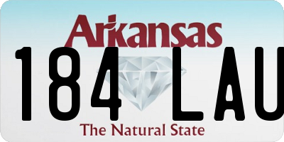 AR license plate 184LAU