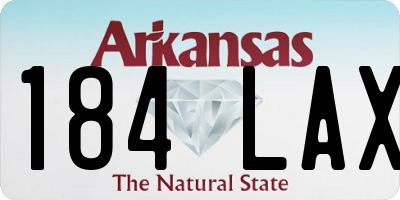 AR license plate 184LAX