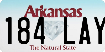 AR license plate 184LAY