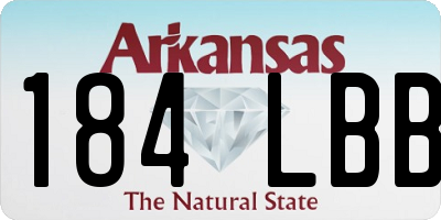 AR license plate 184LBB