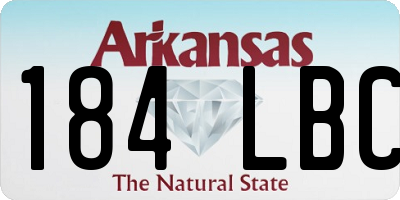 AR license plate 184LBC