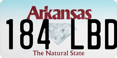 AR license plate 184LBD