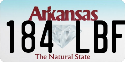 AR license plate 184LBF